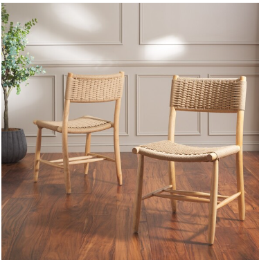 Hylos Rope Dining Chair — Natural (Set of 2) — Dining Chairs