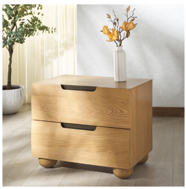 Beethoven 2 Drawer Nightstand — Natural — Nightstands