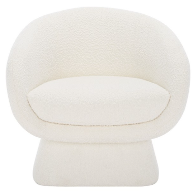 Kiana Modern Accent Chair — Ivory — Accent Chairs