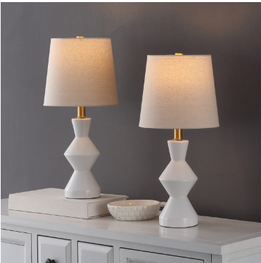 Noven Table Lamp — White (Set of 2) — Table Lamps