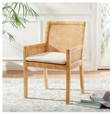 Tojo Accent Chair W/ Cushion — Natural — Accent Chairs