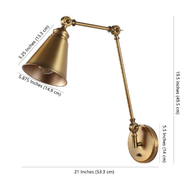 Kensley Wall Sconce — Brass Gold — Wall Sconces