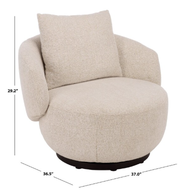 Hannalisa Swivel Chair — Taupe — Accent Chairs