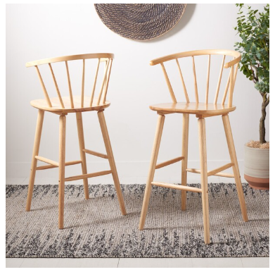 Blanchard Barstool — Natural (Set of 2) — Barstools
