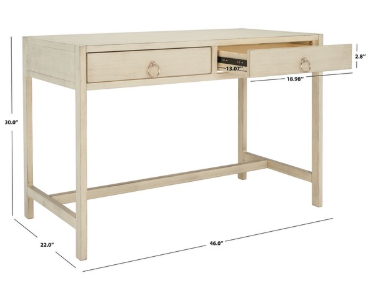 Esther 2 Drawer Desk — Antique White — Desks