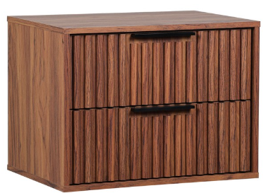 Lylia 2 Drawer Floating Nightstand — Walnut — Nightstands