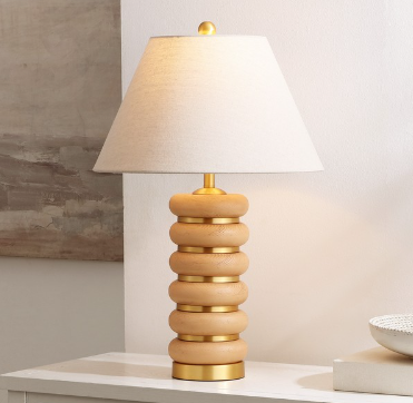 Selene Resin / Metal Table Lamp — Light Brown — Table Lamps