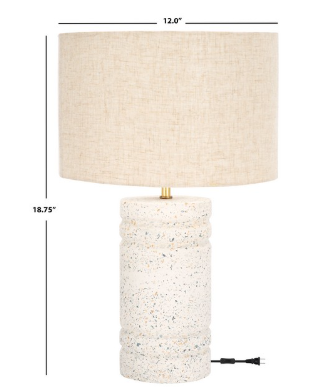 Azalea Table Lamp — White Terrazzo — Table Lamps