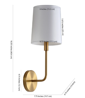 Jaxson Wall Sconce — Brass Gold — Wall Sconces
