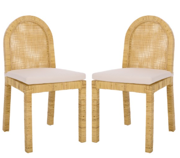 Tojo Cane Roundback Dining Chair — Natural (Set of 2) — Dining Chairs