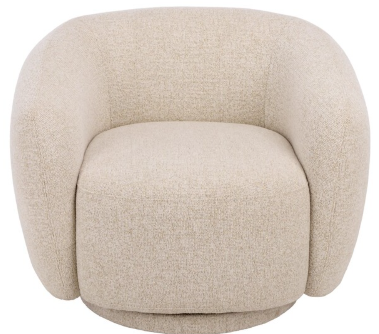 Florentina Swivel Chair — Taupe — Accent Chairs