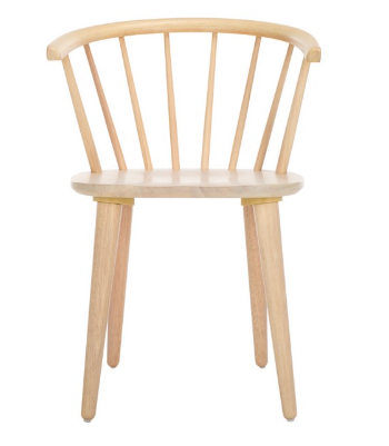 Blanchard 18"H Curved Spindle Side Chair — White Wash (Set of 2) — Dining Chairs