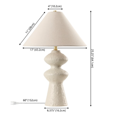 Keira 24.5 Inch Table Lamp — White — Table Lamps