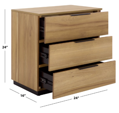 Brylin 3 Drawer Nightstand — Natural — Nightstands