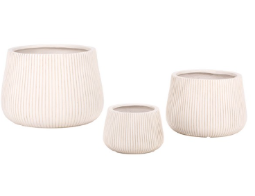 Sara Planter Pot Set Of 3 — Beige (Set of 3) — Planters