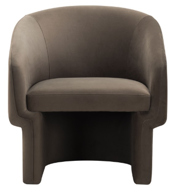 Susie Barrel Back Accent Chair — Dark Brown — Accent Chairs
