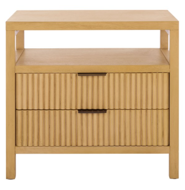 Maruba 2 Drawer 1 Shelf Nightstand — Natural — Nightstands