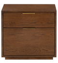 Gabribecca 2 Drawer Nightstand — Walnut — Nightstands