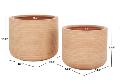 Nardo Planter Pot Set2 — Terracotta (Set of 2) — Planters