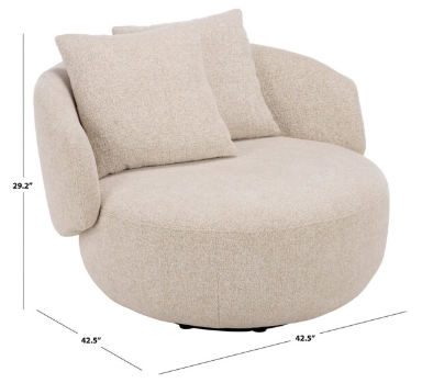 Karolie Swivel Chair — Taupe — Accent Chairs