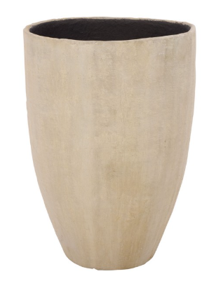 Cana Large Pedestal Planter — Beige — Planters