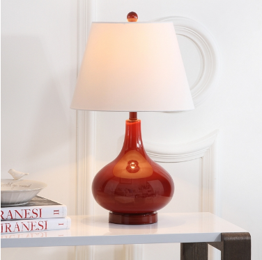 Amy Gourd Lamp — Chinese Red (Set of 2) — Table Lamps