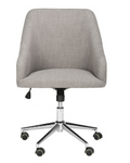 Adrienne Chrome Leg Swivel Office Chair — Grey — Office Chairs