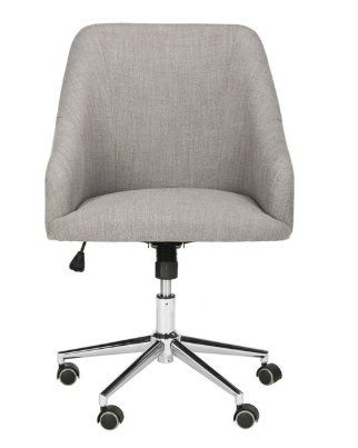 Adrienne Chrome Leg Swivel Office Chair — Grey — Office Chairs
