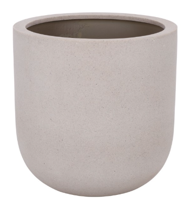 Ethan Low Wide Planter Pot — Beige — Planters