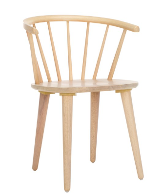 Blanchard 18"H Curved Spindle Side Chair — White Wash (Set of 2) — Dining Chairs