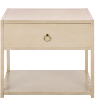 Large Sadie 1 Drawer 1 Shelf Nightstand — Antique White — Nightstands