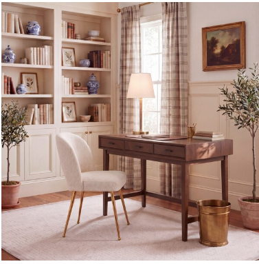 Hawthorn 3 Drawer Desk — Brown — Desks