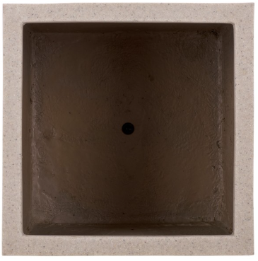 Marcy Low Wide Planter — Beige — Planters