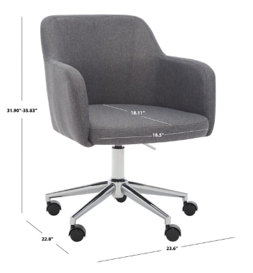Kains Swivel Office Chair — Grey — Office Chairs