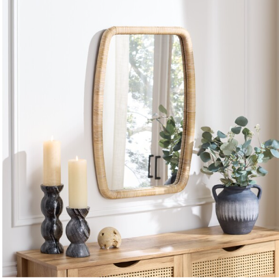 Lani 21.26" Wall Mirror — Natural — Mirrors