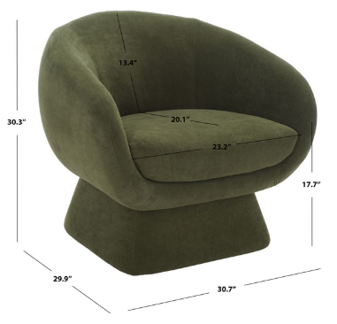 Kiana Modern Accent Chair — Olive Green — Accent Chairs