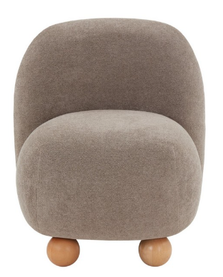 Kalia Bun Foot Accent Chair — Brown — Accent Chairs