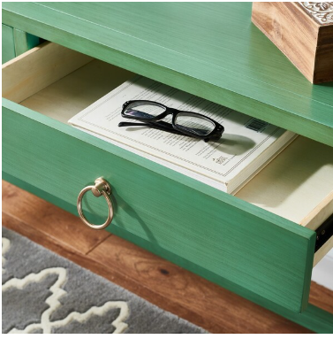 Esther 2 Drawer Desk — Turquoise — Desks