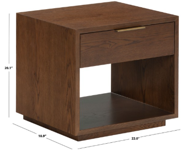 Gabribecca 1 Drawer Nightstand — Walnut — Nightstands