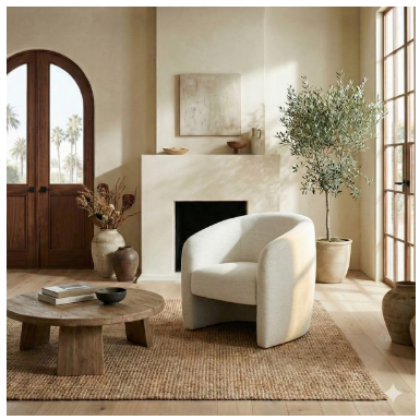 Everly Barrel Back Accent Chair — Taupe — Accent Chairs