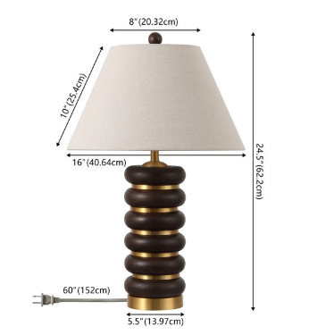 Arani Resin / Metal Table Lamp — Dark Brown — Table Lamps
