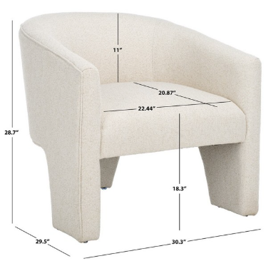Lahela Accent Chair — Cream — Accent Chairs