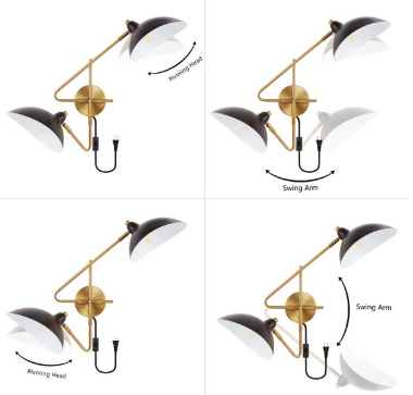 Aspera Wall Sconce — Brass (Set of 2) — Wall Sconces