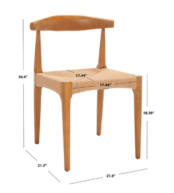 Dagney Woven Dining Chair — Walnut Body — Dining Chairs