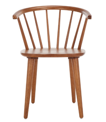 Blanchard 18"H Curved Spindle Side Chair — Honey (Set of 2) — Dining Chairs