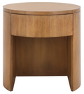 Daiya Round 1 Drawer Wood Nightstand — Natural — Nightstands