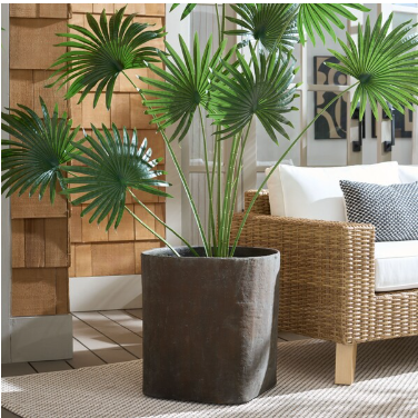 Cana Large Square Planter Pot — Brown — Planters