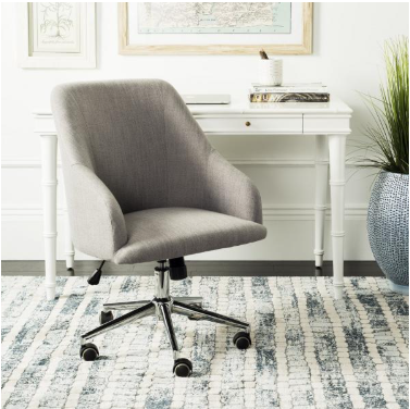 Adrienne Chrome Leg Swivel Office Chair — Grey — Office Chairs