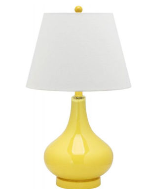 Amy Gourd Lamp — Yellow (Set of 2) — Table Lamps