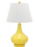 Amy Gourd Lamp — Yellow (Set of 2) — Table Lamps
